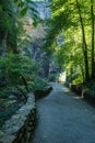 Walkway below the Arch at Natural Bridge State Park, Virginia, USA Royalty Free Stock Photo